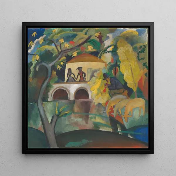 Rococo Painting - August Macke — framed artwork on a wall