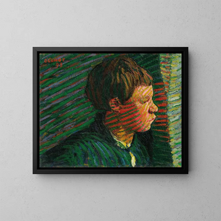 Breton boy profile painting - Roderic O'Conor — framed artwork on a wall