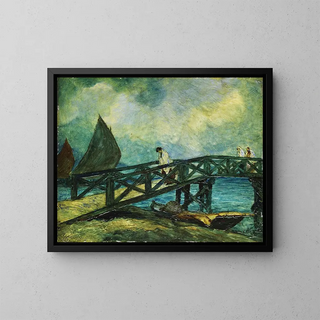 Pont en bois de Mazorlo à Burano - Rodolfo Paoletti — framed artwork on a wall
