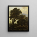 Forest landscape with shed - Roelant Roghman — framed artwork on a wall