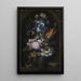 Bouquet de fleurs dans une niche en pierre - Roelant Savery — framed artwork on a wall