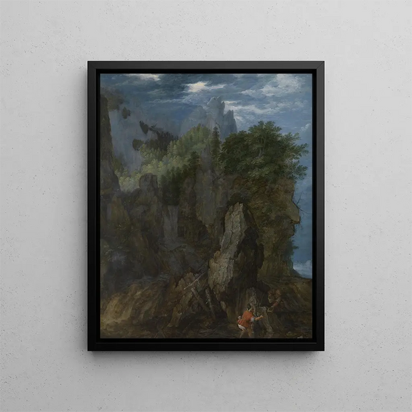 Crayfish Fishermen - Roelant Savery — framed artwork on a wall