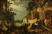 Landscape with ruins, livestock and deer - Roelant Savery — artwork view