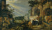 Paradise Landscape Painting with Horses, Cows, Goats, and Shepherds - Roelant Savery — artwork view