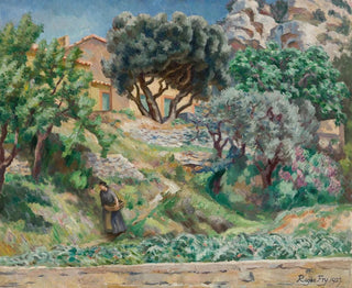 Provence Landscape Painting in Saint-Rémy - Roger Fry — artwork view