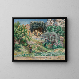 Provence Landscape Painting in Saint-Rémy - Roger Fry — framed artwork on a wall