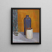 Still life with blue bottle - Roger Fry — framed artwork on a wall