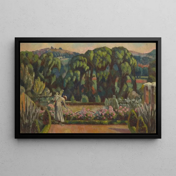 The artist's garden at Durbins Guildford - Roger Fry — framed artwork on a wall