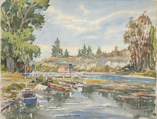 Sortie du lac Taupo - Roland Hipkins — artwork view
