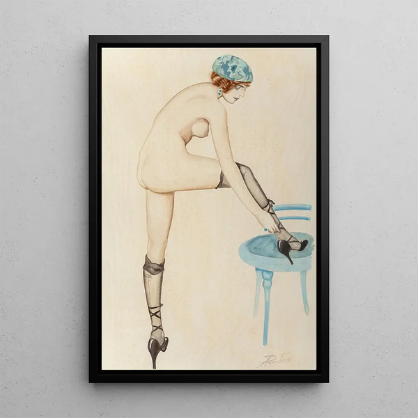 Bas French - Rolf Armstrong — framed artwork on a wall