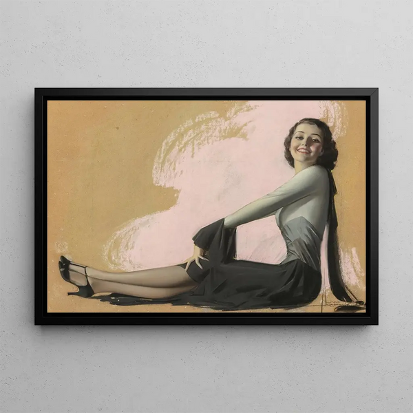 Hello - Rolf Armstrong — framed artwork on a wall