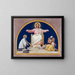 Saint François Xavier présentant au Christ les peuples qu'il a convertis - Romain Cazes — framed artwork on a wall
