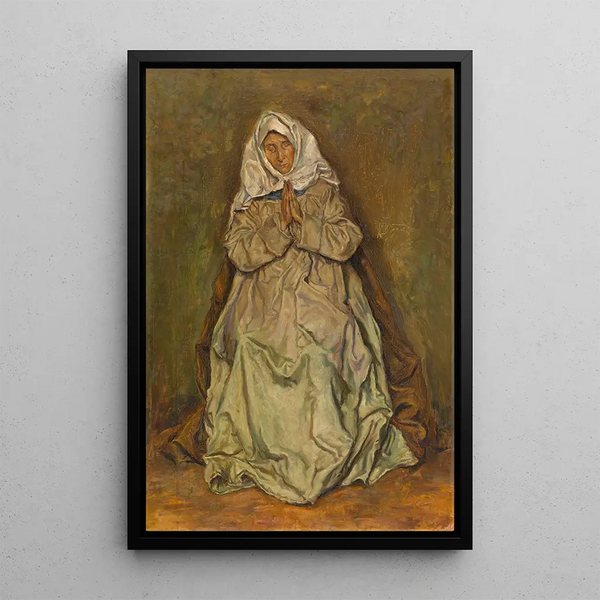 Statue of Mary - Romain Looymans — framed artwork on a wall