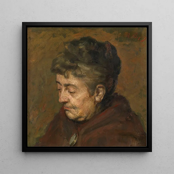 La mère de l'artiste - Romain Looymans — framed artwork on a wall