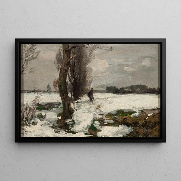 Winter Landscape - Roman Kazimierz Kochanowski — framed artwork on a wall