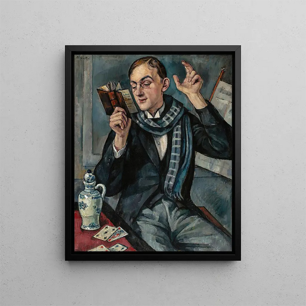Portrait of the poet Jana Lechonia - Roman Kramsztyk — framed artwork on a wall