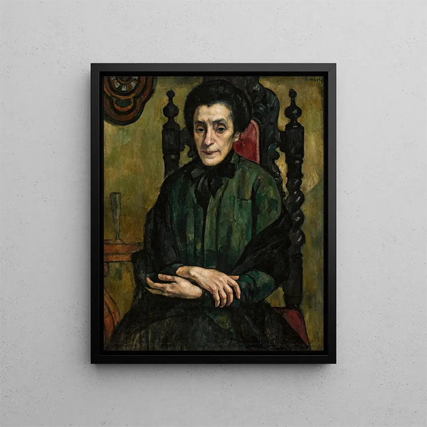 Portrait of Natalii Aszer Ascher - Roman Kramsztyk — framed artwork on a wall