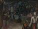 Urban landscape painting with figures - Roman Petrović — artwork view