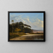 a View of the Roman Countryside with the Aqueduct of Claudius - School of Rome — framed artwork on a wall