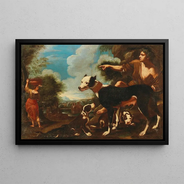 Céphale et Procris - School of Rome — framed artwork on a wall