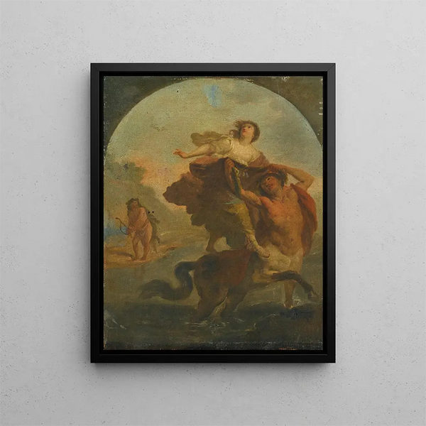 Hercules and Deianira Painting - School of Rome — framed artwork on a wall
