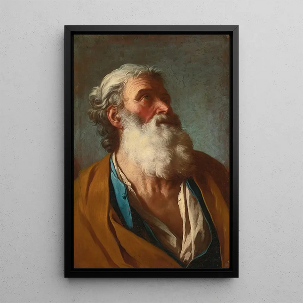 Saint Peter Painting - School of Rome — framed artwork on a wall