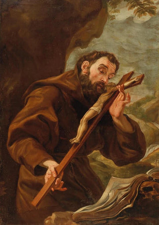Roman School - Saint Francis of Assisi in prayer.webp