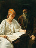a girl reading - Romanian School — artwork view