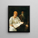 a girl reading - Romanian School — framed artwork on a wall