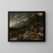 Miracle of the multiplication of loaves - Rombout van Troyen — framed artwork on a wall