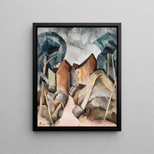 Landscape Painting - Romuald Kamil Witkowski — framed artwork on a wall
