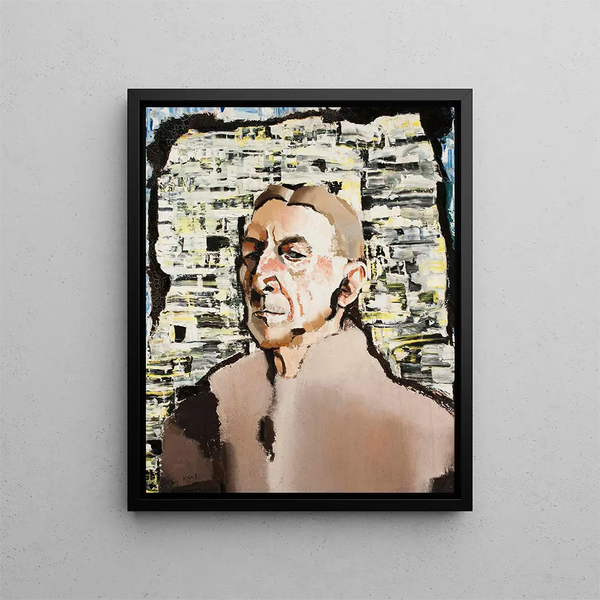 Self-portrait - Romuald Kamil Witkowski — framed artwork on a wall