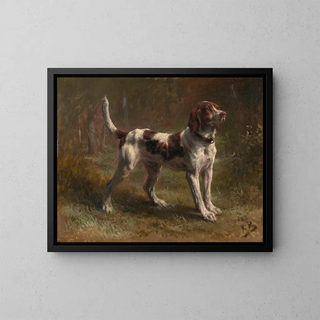 A bloodhound with a lighter - Rosa Bonheur — framed artwork on a wall