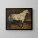 A gray pinto horse - Rosa Bonheur — framed artwork on a wall