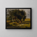 Bouquets d'arbres dans la prairie - Rosa Bonheur — framed artwork on a wall