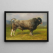 The Gray Bull - Rosa Bonheur — framed artwork on a wall