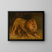 Lion guettant sa proie - Rosa Bonheur — framed artwork on a wall