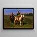 Indians on horseback carrying spears - Rosa Bonheur — framed artwork on a wall
