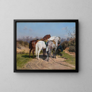 Chase at the Relay - Rosa Bonheur — framed artwork on a wall