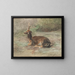 lying deer - Rosa Bonheur — framed artwork on a wall