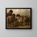 Three Woolly Sheep - Rosa Bonheur — framed artwork on a wall