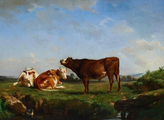 Trois vaches au pâturage - Rosa Bonheur — artwork view