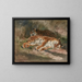Two reclining tigers - Rosa Bonheur — framed artwork on a wall