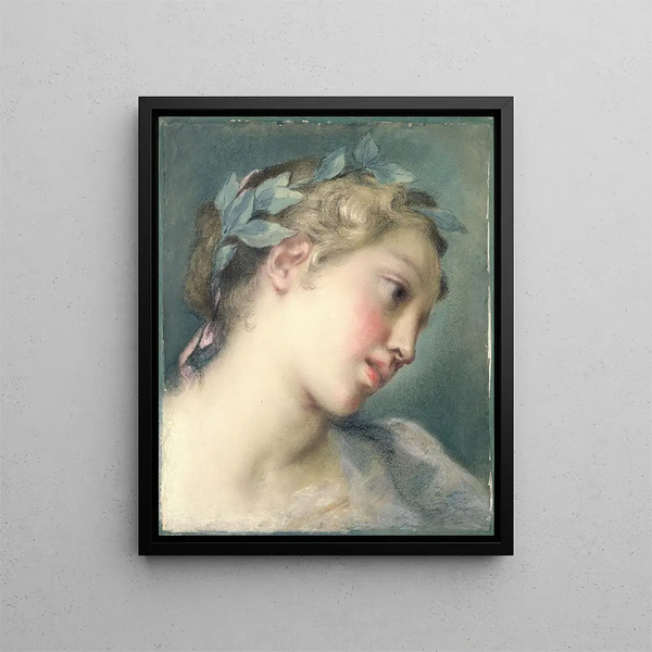 A muse - Rosalba Carriera — framed artwork on a wall