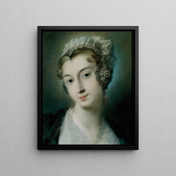 A Tyrolean innkeeper - Rosalba Carriera — framed artwork on a wall