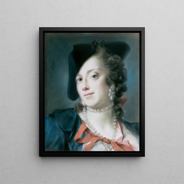 a Venetian lady from the Barbarigo family - Rosalba Carriera — framed artwork on a wall