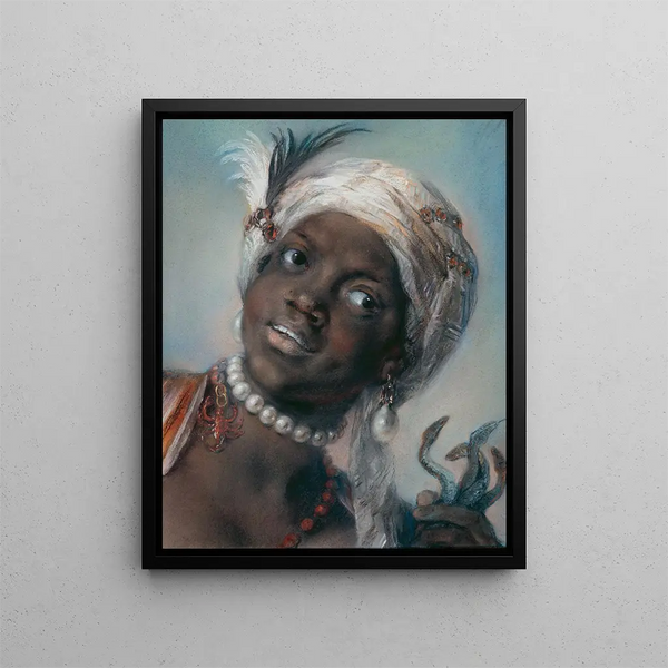 Africa - Rosalba Carriera — framed artwork on a wall