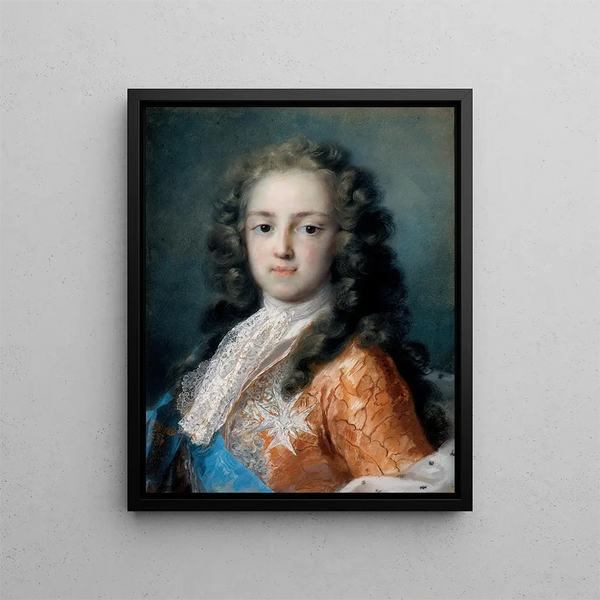 Louis XV of France 1710-1774 as Dauphin - Rosalba Carriera — framed artwork on a wall
