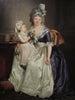 Portrait of a woman holding her daughter on her knees oil on canvas - Rose-Adélaïde Ducreux — artwork view