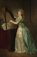 Self-portrait with a harp - Rose-Adélaïde Ducreux — artwork view